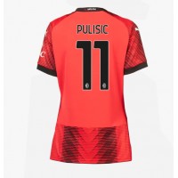 Billiga AC Milan Christian Pulisic #11 Hemma fotbollskläder Dam 2023-24 Kortärmad